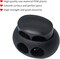 Plastic Cord Lock End Toggle Double Hole Spring Stopper Fastener Slider Toggles End (Black,10 PCS)